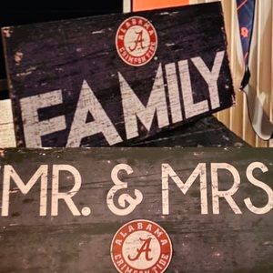 Bundle Set of Custom Distressed Wood Alabama sign